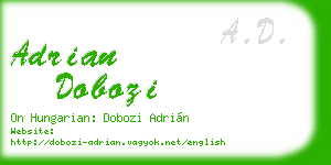 adrian dobozi business card