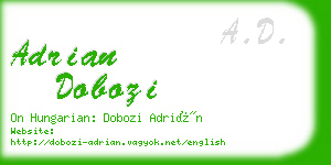 adrian dobozi business card